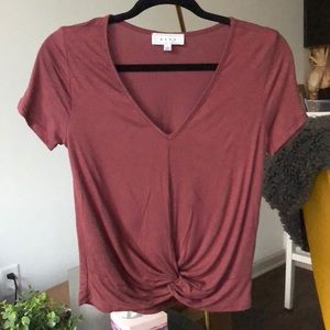 Gaze crop top/twist t-shirt